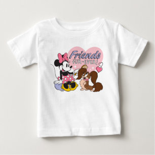T-shirt Pour Bébé Amis pour toujours Minnie et l'amour de Pup