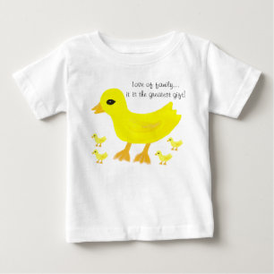T-shirt Pour Bébé Amour de la famille Canards Jaunes Bébé Rompers