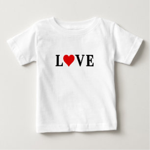 T-shirt Pour Bébé AMOUR et coeur Simple minimaliste