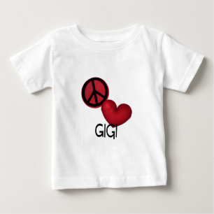 T-shirt Pour Bébé Amour Gigi de paix