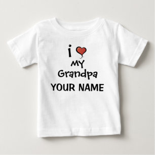T-shirt Pour Bébé Amour personnalisé de grand-papa