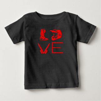 T-shirt Pour Bébé Amour pour moto cross drôle cadeau pour motards