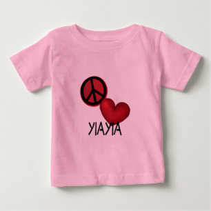 T-shirt Pour Bébé Amour YiaYia de paix