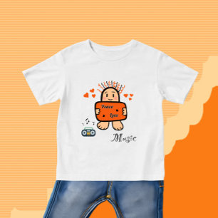 T-shirt Pour Bébé Amoureux de la musique corporelle