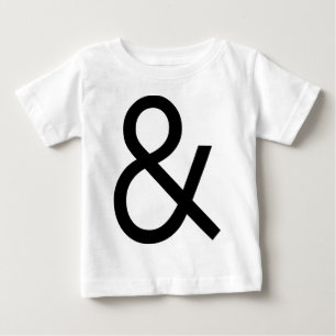 T-shirt Pour Bébé Ampersand - Noir sur la lumière