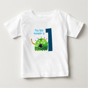 T-shirt Pour Bébé Amusant coloré mon petit monstre premier anniversa