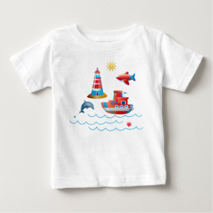 T-shirt Pour Bébé Amusant design nautique