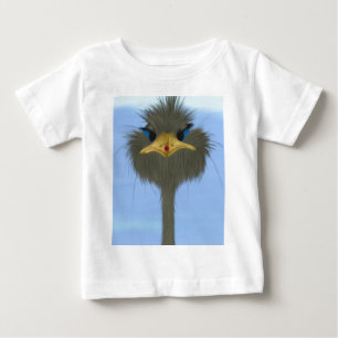 T-shirt Pour Bébé Amusant Ostrich George Et Mignonne Ladybug
