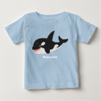 Amusante baleine orque mignonne dessin animé