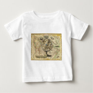T-shirt Pour Bébé Ancienne carte boussole de l'Amérique britannique