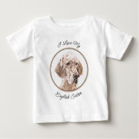 Anglais Setter Orange Belton Peinture Chien Art