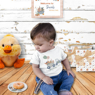 T-shirt Pour Bébé Animaux de ferme Anniversaire Fête des enfants