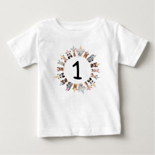 T-shirt Pour Bébé Animaux de fête Anniversaire