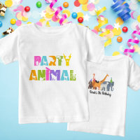 Animaux de fête Anniversaire Blanc Zoo Safari Chem
