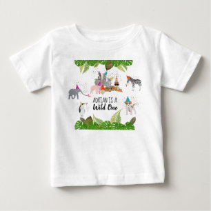 T-shirt Pour Bébé Animaux de la Jungle drôle et mignonne à Party Wil