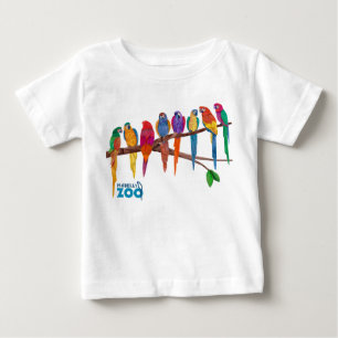 T-shirt Pour Bébé Animaux du zoo de Mabell, les perroquets