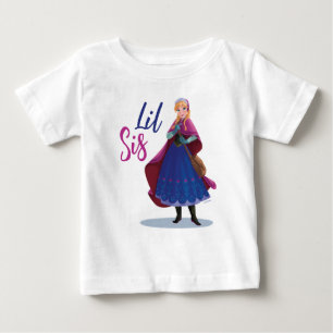 T-shirt Pour Bébé Anna de La Reine des Neiges Petite Sœur