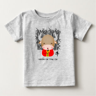 T-shirt Pour Bébé Année chinoise du boeuf   Petit Ox mou