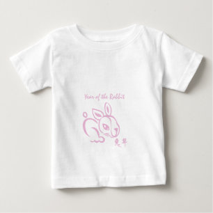 T-shirt Pour Bébé Année rose du lapin - nouvelle année chinoise