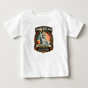 T-shirt Pour Bébé Années d'indépendance américaine – 4 juillet 2026