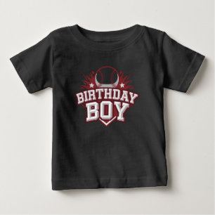 T-shirt Pour Bébé Anniversaire de Baseball Audacieux