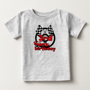 T-shirt Pour Bébé Anniversaire de courses d'automobiles 3ème