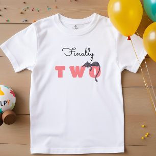 T-shirt Pour Bébé Anniversaire de enfant de chat noir