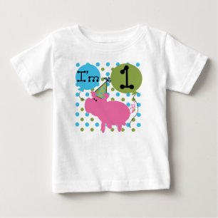 T-shirt Pour Bébé Anniversaire de porc de partie premier