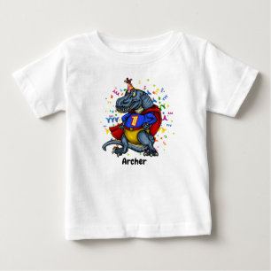 T-shirt Pour Bébé Anniversaire de super héros de T-Rex ęr