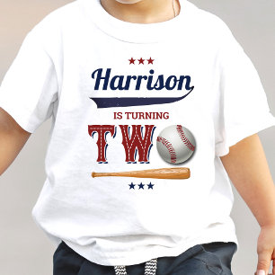 T-shirt Pour Bébé Anniversaire des 2 ans de Baseball pour garçons