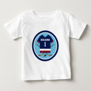 T-shirt Pour Bébé Anniversaire du Jersey V2 de hockey sur glace ęr