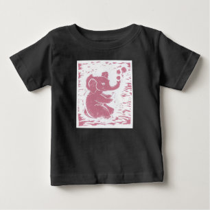 T-shirt Pour Bébé Appart hotel Girl's Pink Elephant Baby