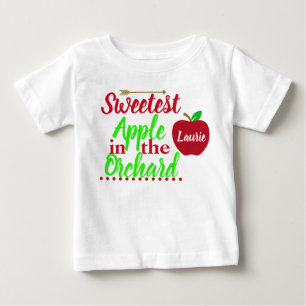 T-shirt Pour Bébé Apple le plus doux dans la coutume de verger