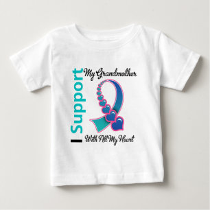 T-shirt Pour Bébé Appui du cancer de la thyroïde I ma grand-mère