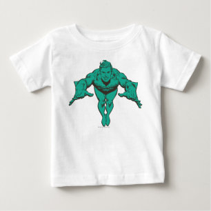 T-shirt Pour Bébé Aquaman Déjeuner en avant - Turquoise
