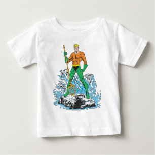 T-shirt Pour Bébé Aquaman Stands avec Pitchfork
