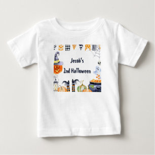 T-shirt Pour Bébé Aquarelle de 2ème halloween agréable et amusante