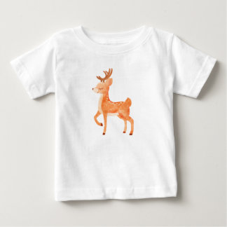 T-shirt Pour Bébé Aquarelle de cerf mou