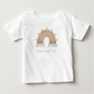 T-shirt Pour Bébé Aquarelle personnalisée Rainbow Baby