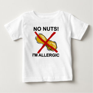T-shirt Pour Bébé Arachide AUCUNS écrous je suis allergique