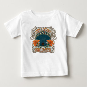 T-shirt Pour Bébé Araignées et Lys Éffrayant Halloween Vintage