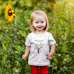 T-shirt Pour Bébé Arbre généalogique personnalisé (20 noms)