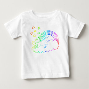 T-shirt Pour Bébé Arc-en-ciel de Unicorne