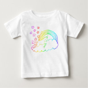 T-shirt Pour Bébé Arc-en-ciel d'Unicorne