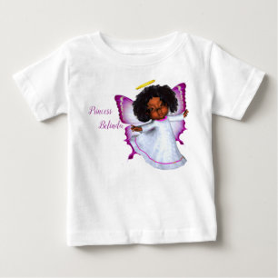 T-shirt Pour Bébé Arcs-en-ciel, nuages fluides et papillon