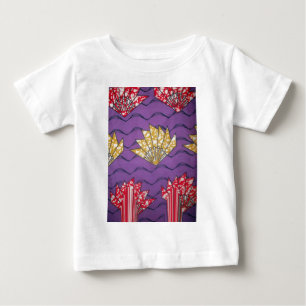 T-shirt Pour Bébé Art africain Abstrait : Vagues de passion violette