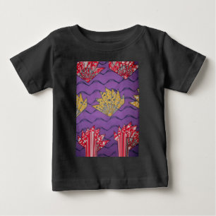T-shirt Pour Bébé Art africain Abstrait : Vagues de passion violette