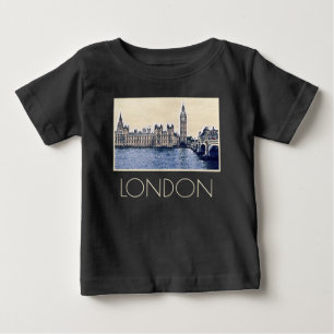 T-shirt Pour Bébé Art de Big Ben London Watercolor
