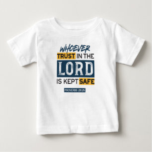 T-shirt Pour Bébé Art de citation biblique - Proverbes 29:25 Confian