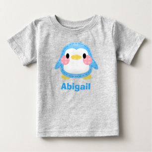 T-shirt Pour Bébé Art de pingouin personnalisé de style patchwork mi